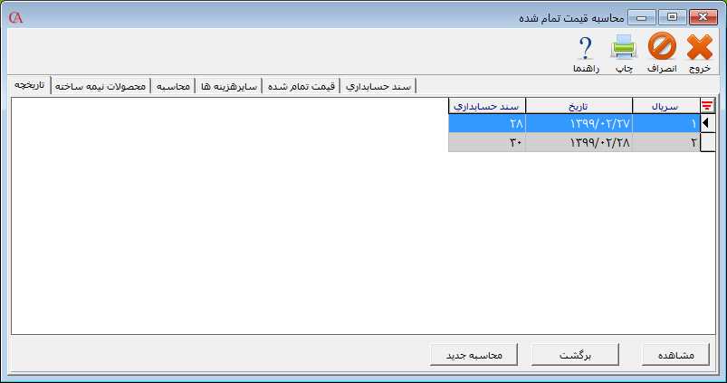 تاریخچه محاسبه قیمت تمام شده